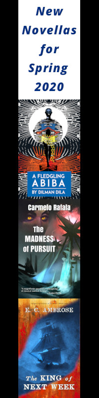 New Novellas for Spring 2020: A Fledgling Abiba, The Madness of Pursuit, The King of Next Week.